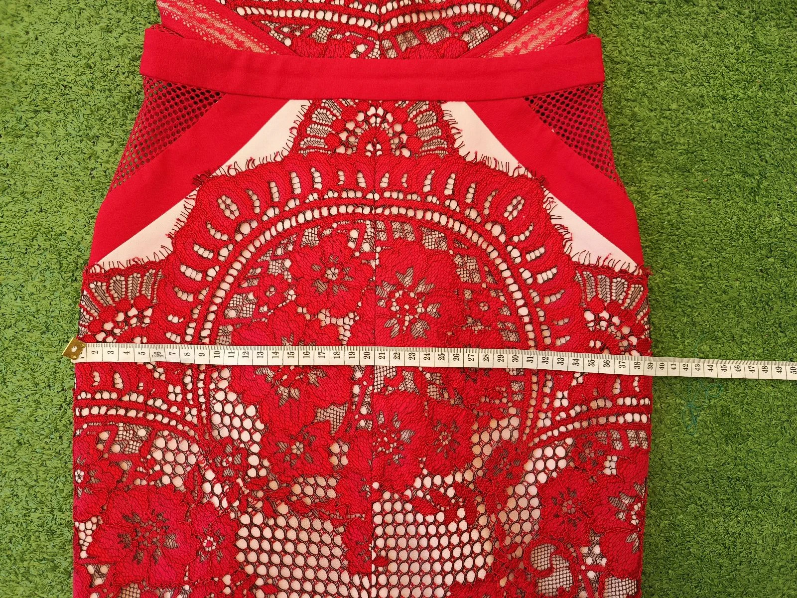 Vestido chic sexy rojo con encaje Three Floor by Liza Korn Talla XS nuevo – photo 8